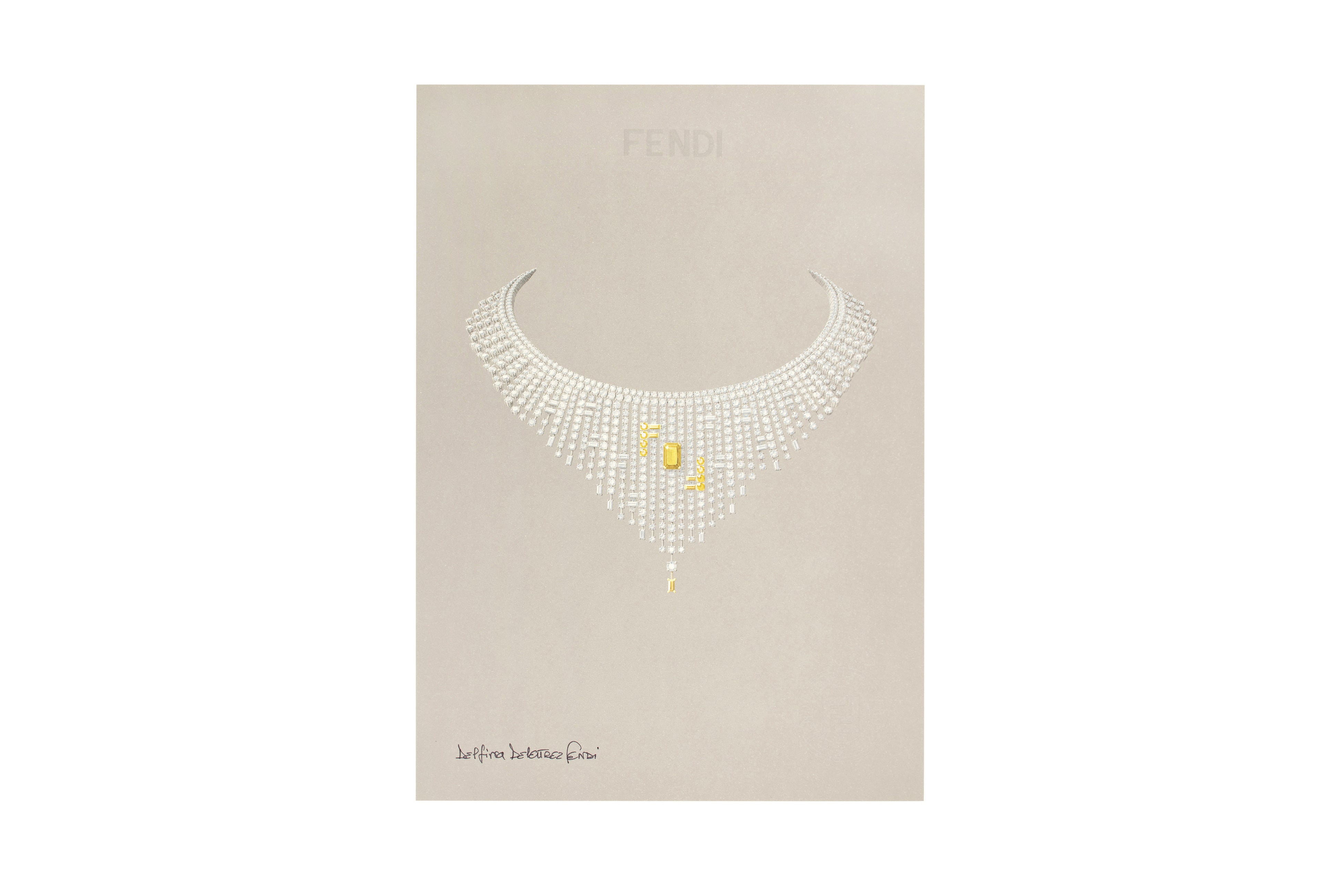 フェンディ、2022年秋冬 クチュールコレクションにて初のハイジュエリー「フェンディ フラーヴス」を発表 ～ イエローとホワイトダイヤモンドのパリュール