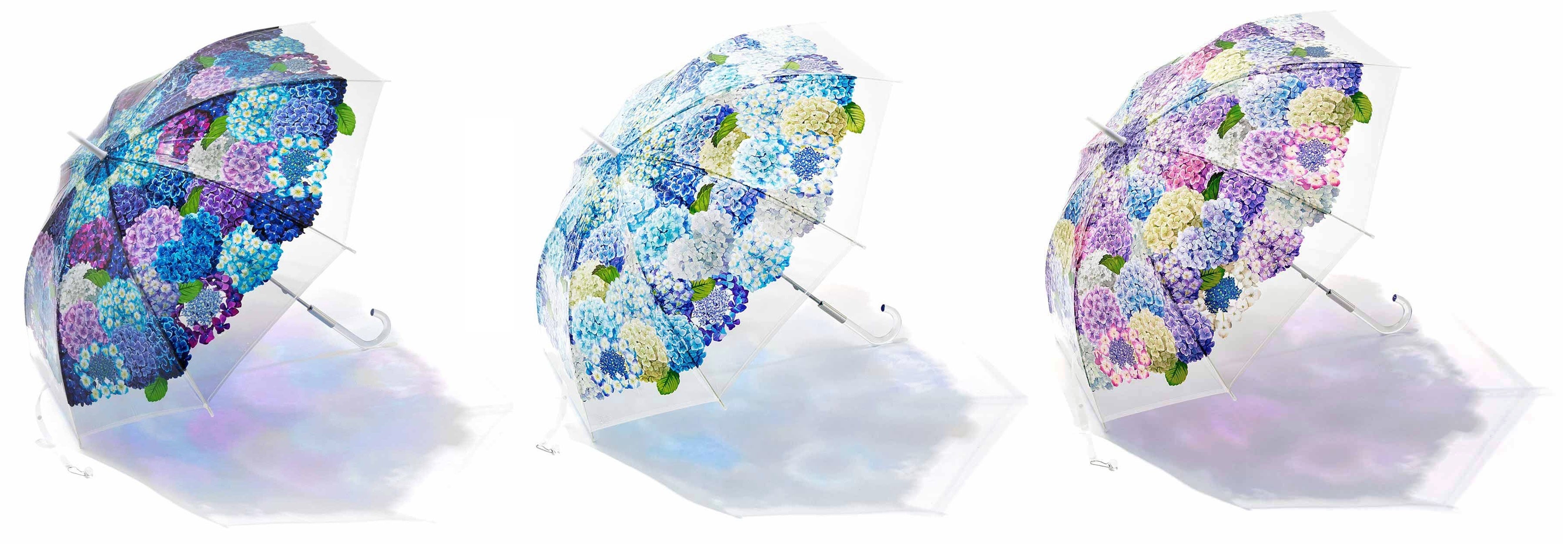 フェリシモ×YOU+MORE！ 透明傘シリーズ「雨空に咲きこぼれる紫陽花の傘」が全国17カ所で無料貸し出し