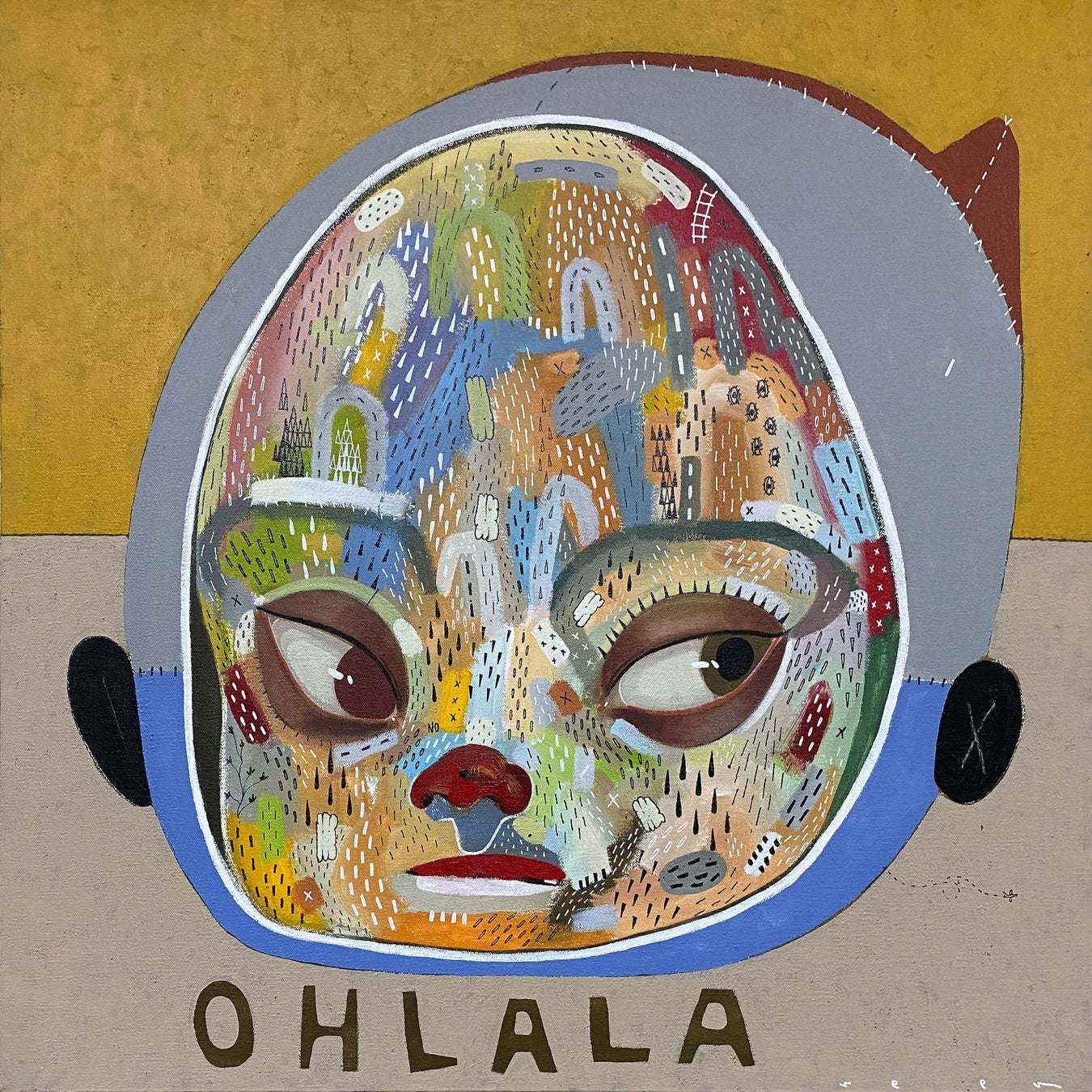 Ohlala, 2023, Acrylic on canvas, 61×61cm