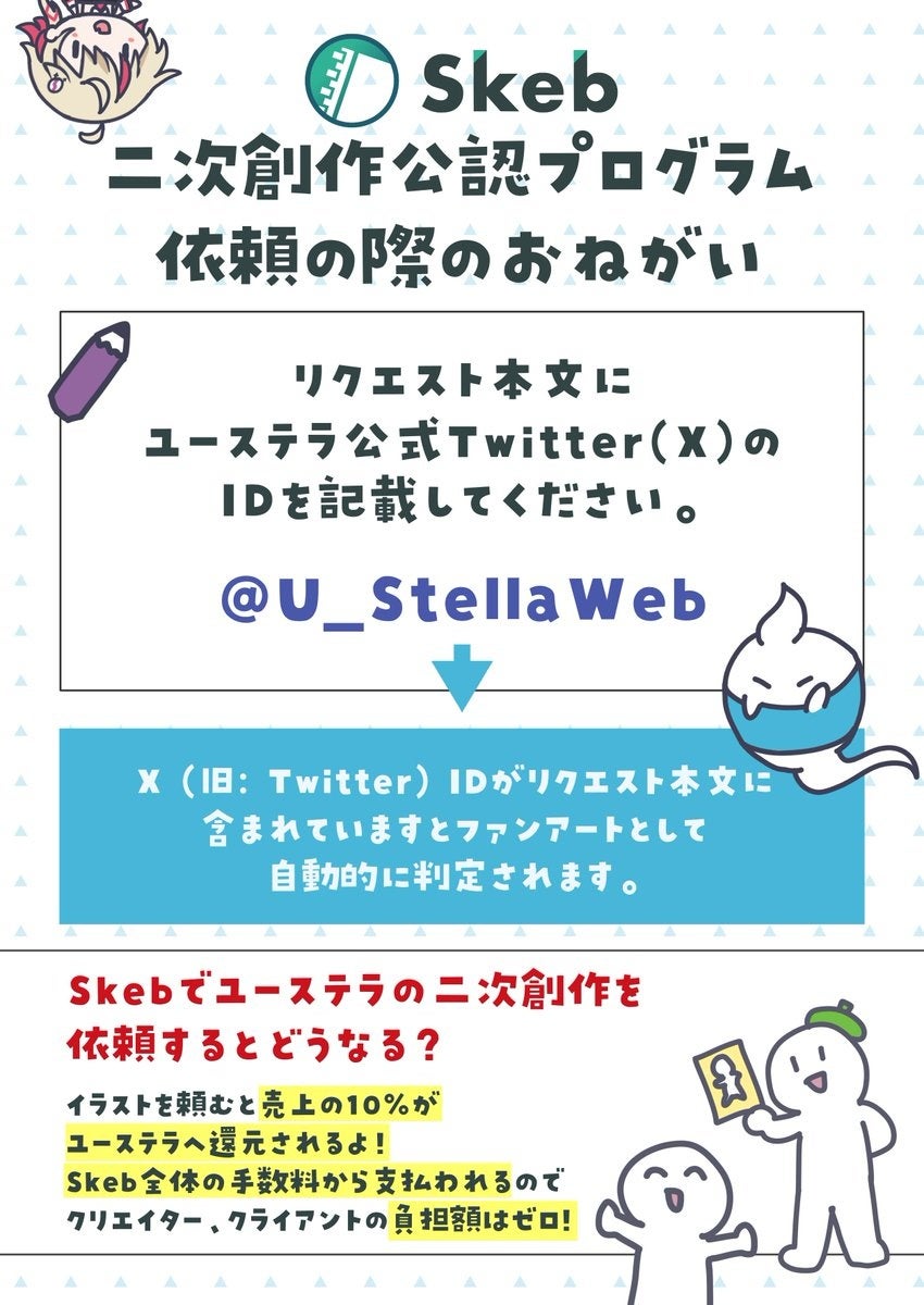 U-Stella株式会社は二次創作ガイドラインを再訂致しました。