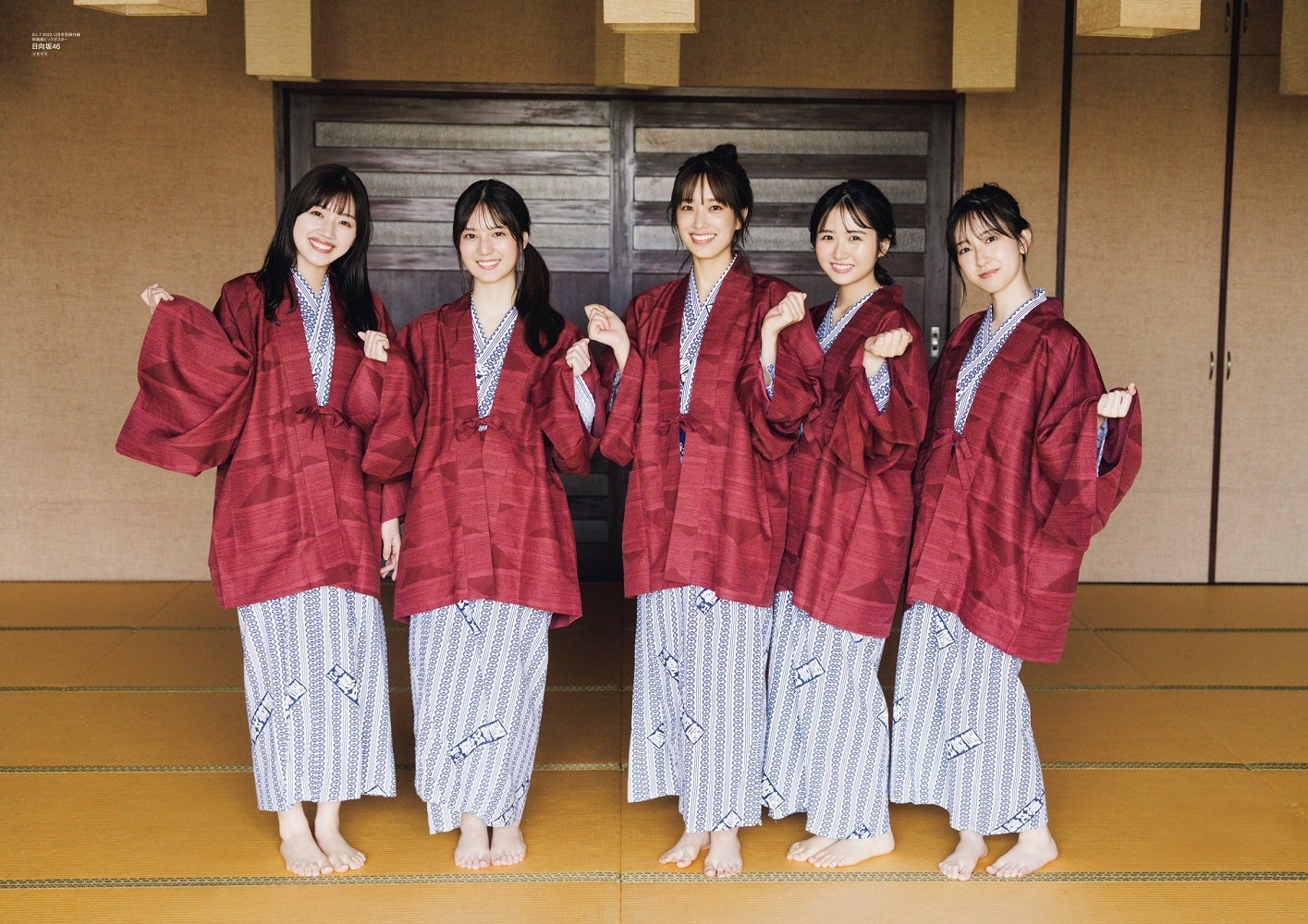 「B.L.T.2023年12月号」別冊付録：佐々木久美＆佐々木美玲＆金村美玖＆小坂菜緒＆上村ひなの（日向坂46） 両面超ビッグポスター（裏）