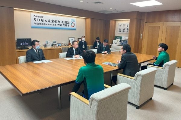 梶原社長より、ホームマッチについてご説明。大田区在住の小中学生を2階自由席に無料でご招待させていただく旨もお伝えしました