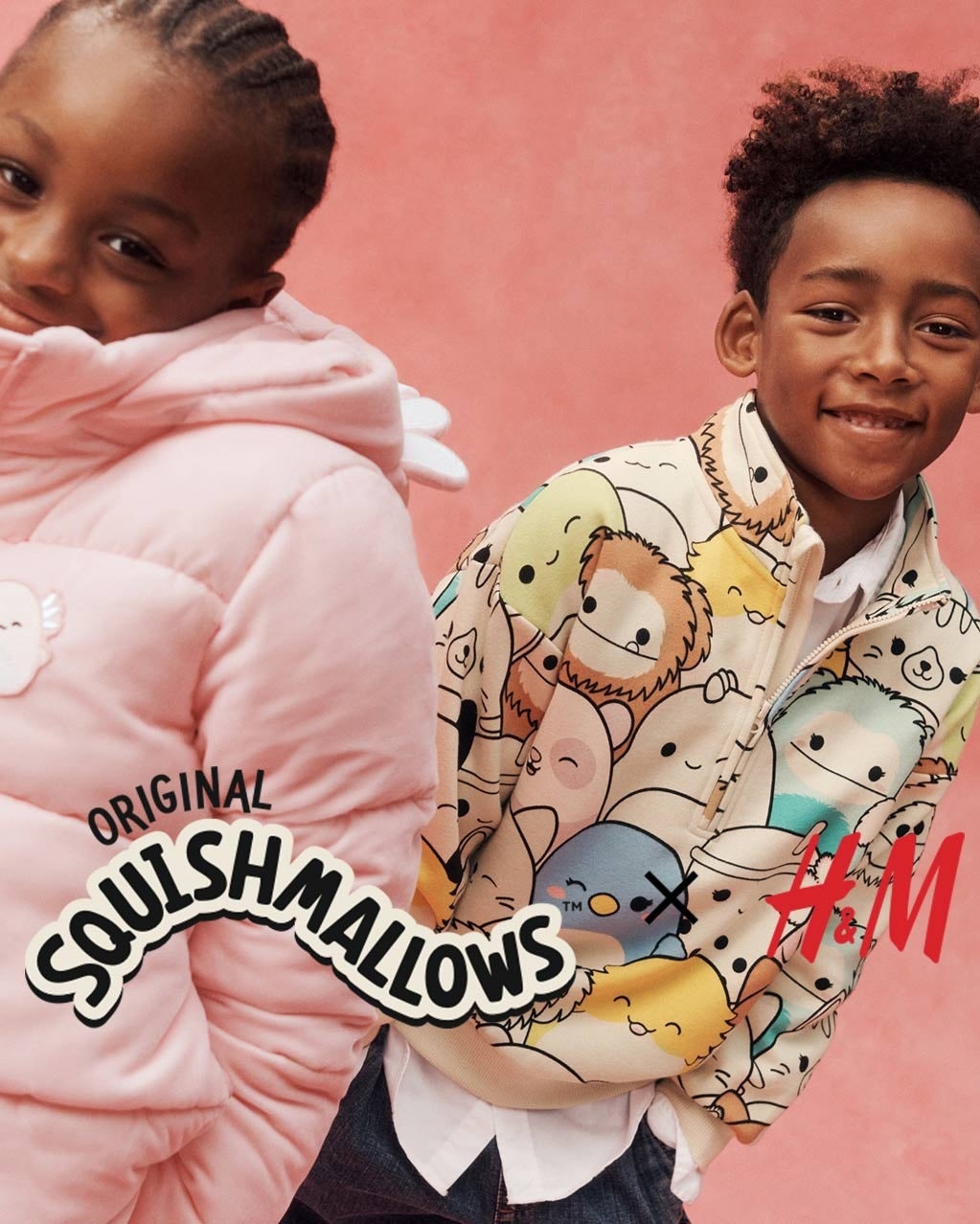 H&Mキッズから、⼤⼈気のぬいぐるみ「SQUISHMALLOWS™」とのコラボレーションアイテムが登場！