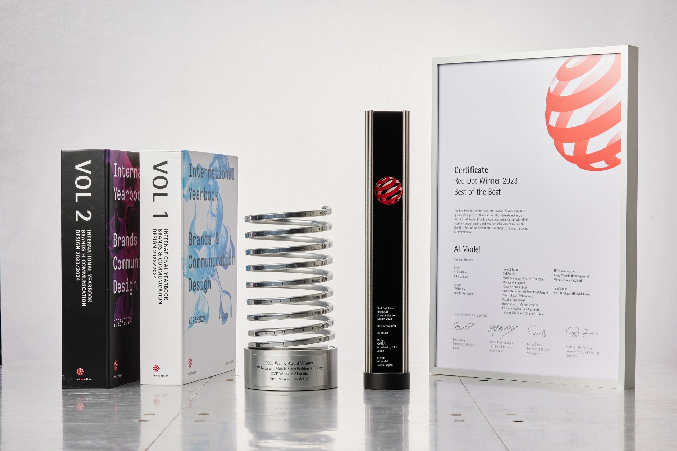 OVERAがデザインしたAI MODELが世界三大デザイン賞の一つ「Red Dot Design Award」にて 「Best of the Best」...