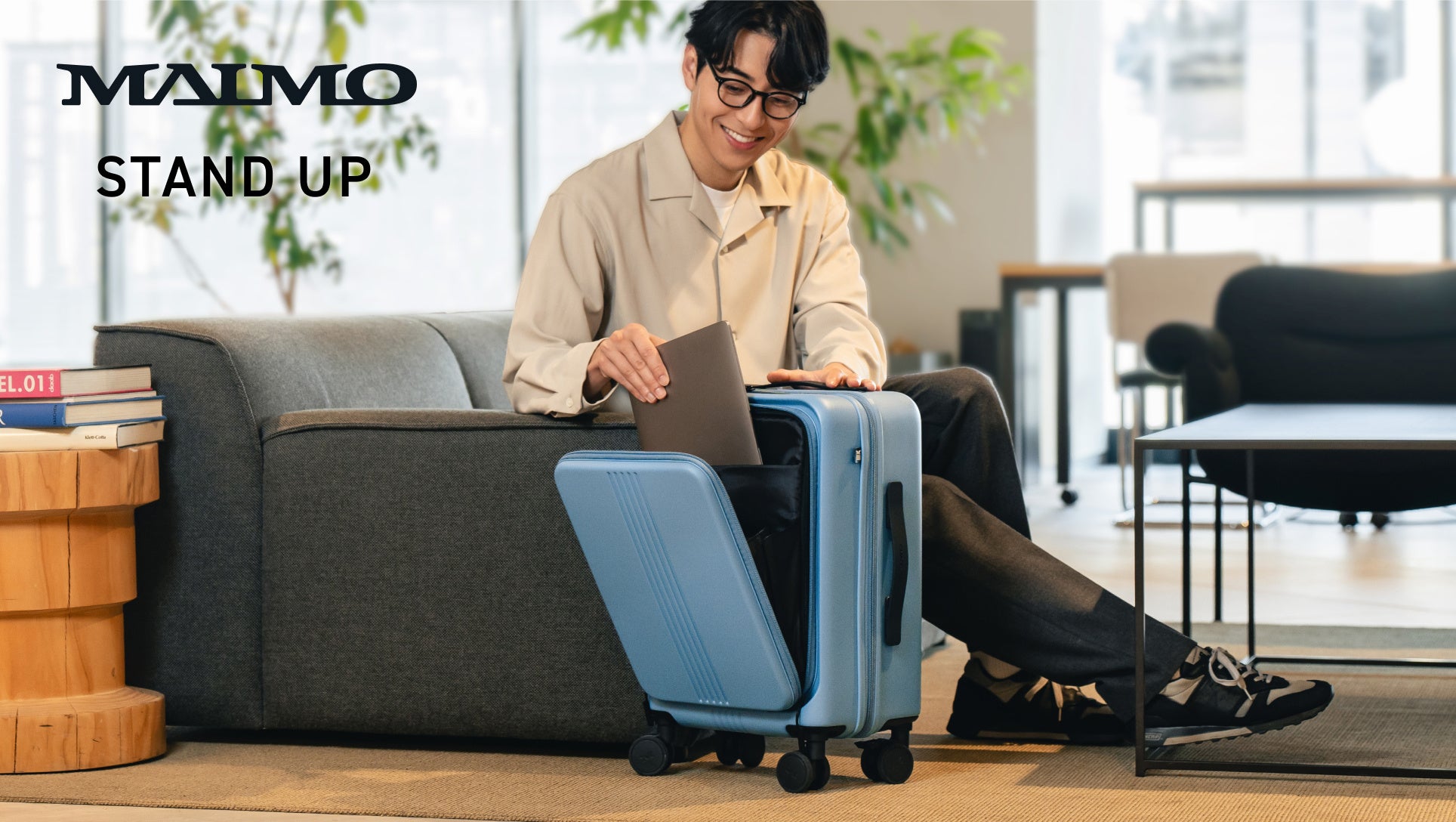 【累計販売数2万個突破】MAIMOより初の180°フロントオープンするスーツケース「STAND UP」が新登場