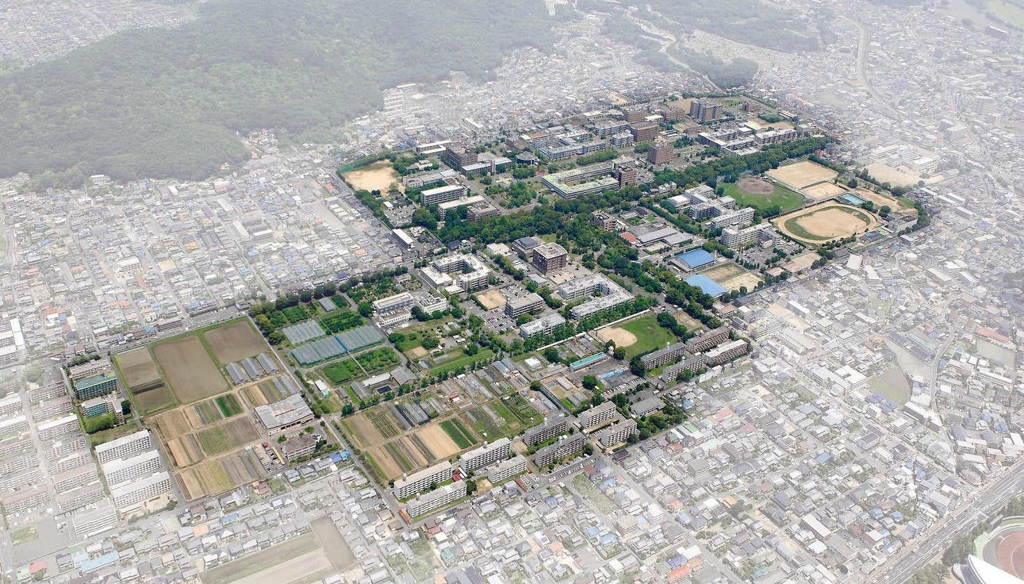 清水記念体育館が所在する岡山大学津島キャンパス（岡山市北区）