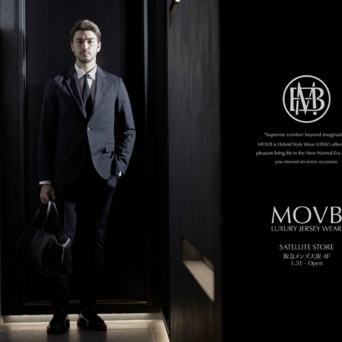 Luxury Jersey Wear Brand「MOVB」、阪急メンズ大阪にサテライトストアを1月31日オープン！