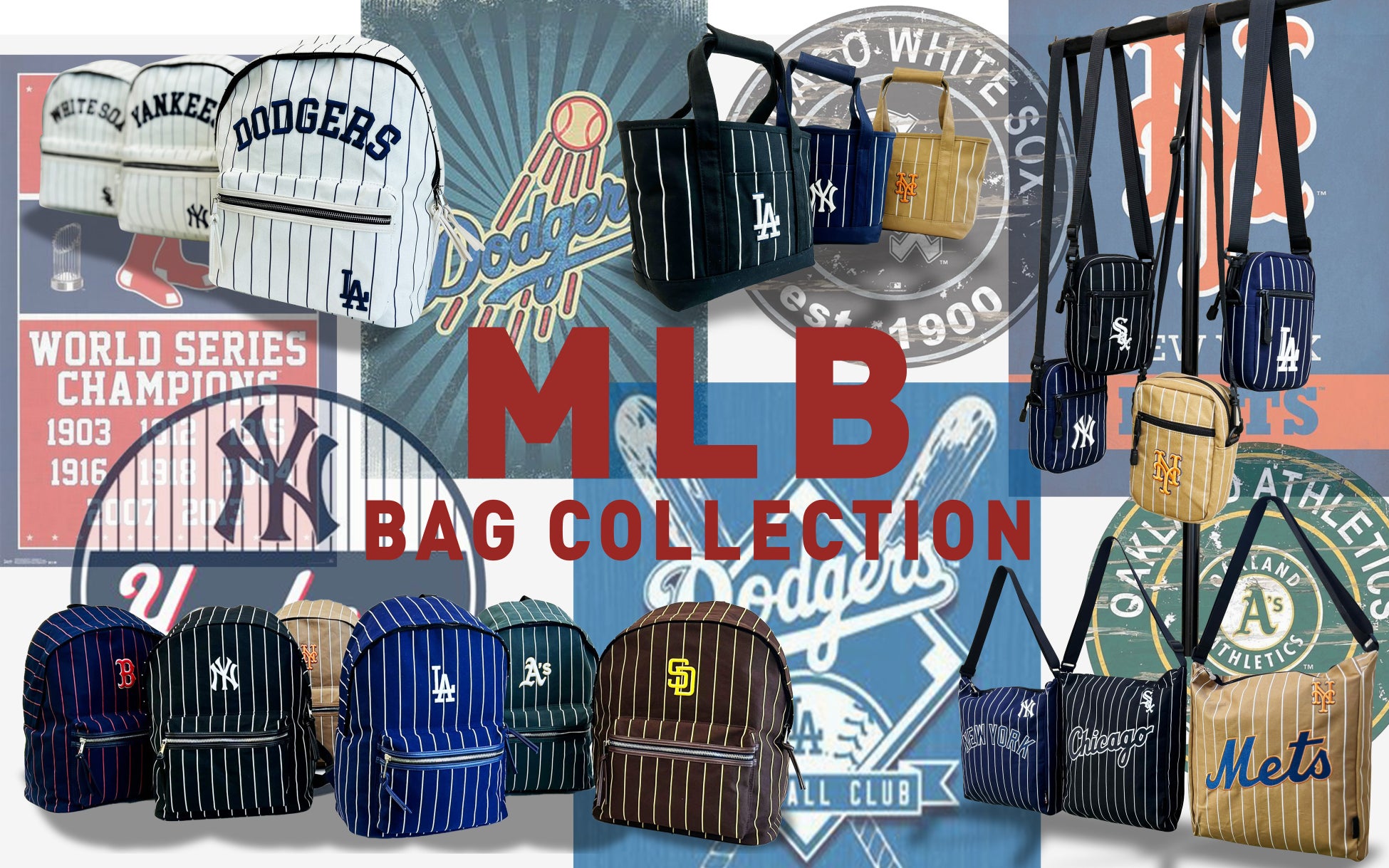 【Major League Baseball Logo Bag Collection】イーカムグループが提案する”アメリカンヴィンテージ感を演出...