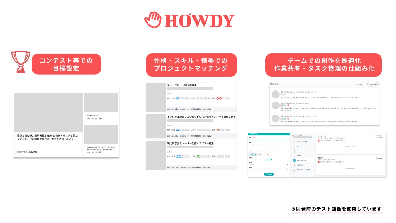 賞金総額500万円!!コンテストエントリー開始!!クリエイター向けプラットフォーム「HOWDY」リリース!!