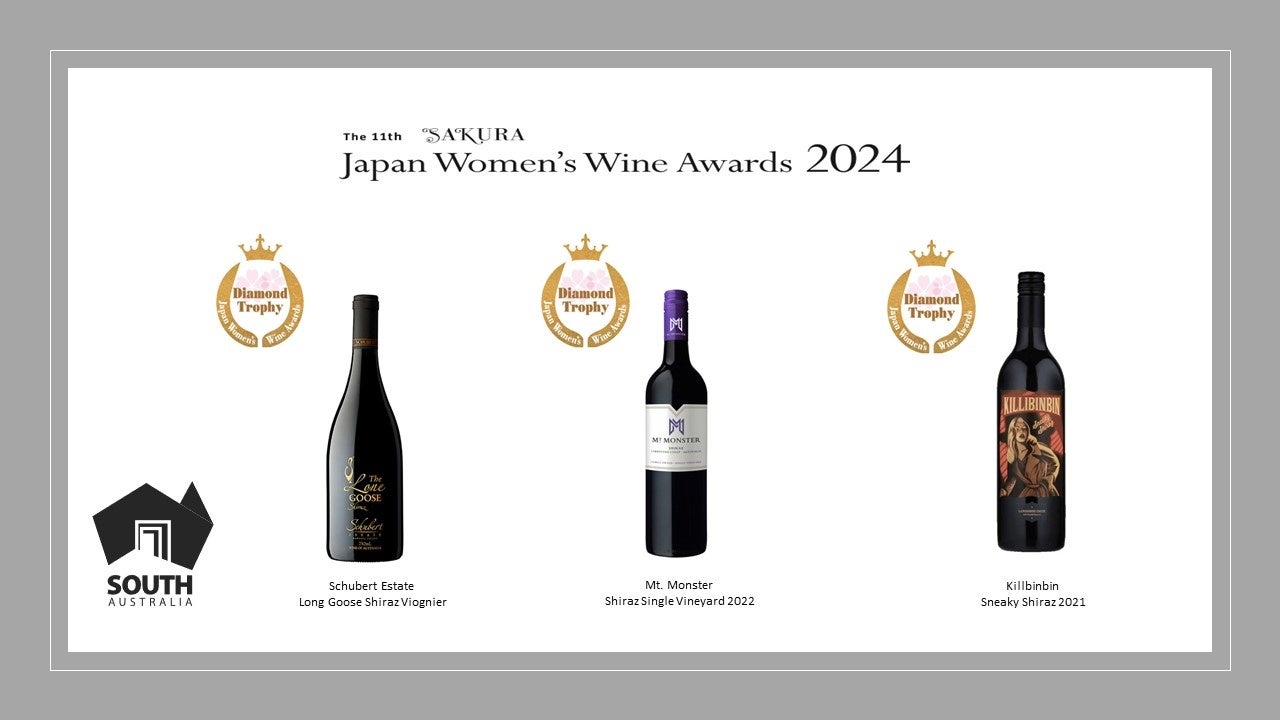 『SAKURA Japan Women’s Wine Awards 2024』で南オーストラリア産のワイン三銘柄がダイアモンドを受賞！