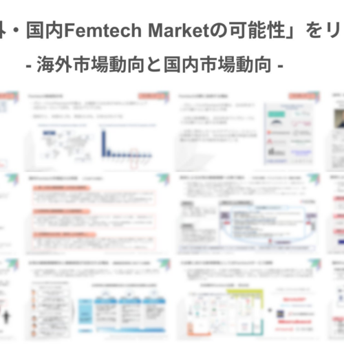 レポート「海外・国内Femtech Marketの可能性」をリリース