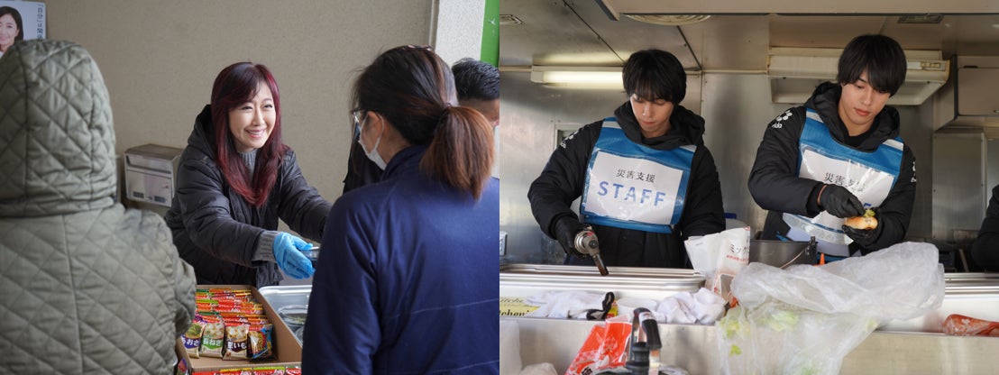 アンバサダーの伍代夏子氏が石川県珠洲市のペット同室避難所を訪問