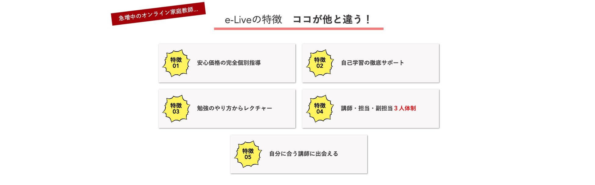 「オンライン家庭教師e-Live」他,各スクール2024年度生徒募集開始!!【LIVE株式会社】