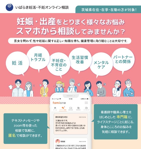 茨城県の『いばらき妊活・不妊オンライン相談』として、ファミワンが妊活・健康オンライン相談サービスを開始！