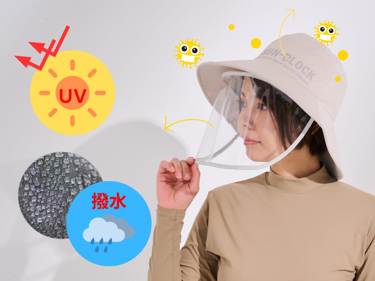 花粉シーズンの快適UVケア「完全遮蔽帽子と透明フェイスガード」を特別セットで販売開始