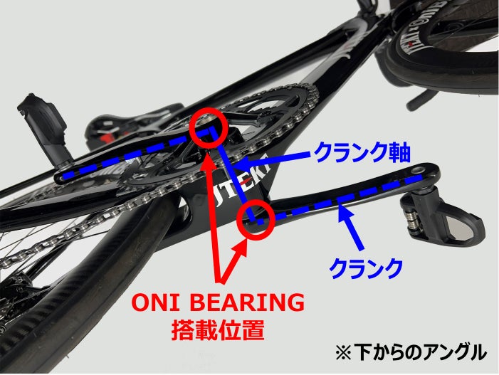 ボトムブラケットの両端にONI BEARING®が搭載