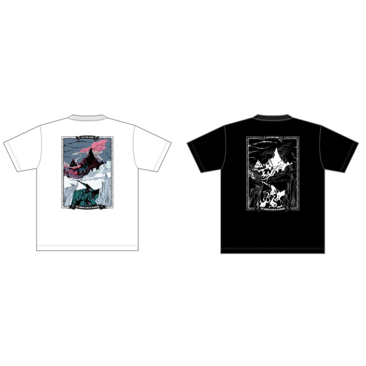 狂気山脈Tシャツ(白・黒)　6,200円(税込)