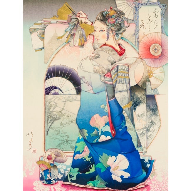 入江 明日香『雪月花之舞』 （85×65cm、ミクストメディア）