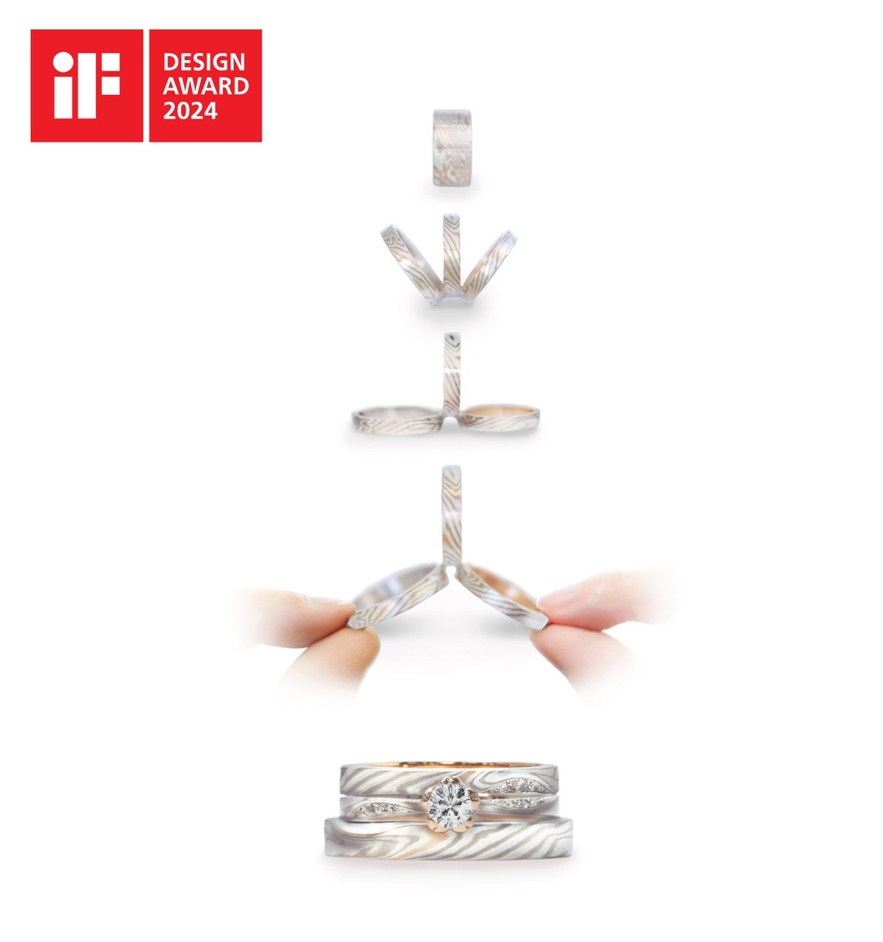 「つながるカタチ結婚指輪・婚約指輪 」が、「​​iF design award 2024」受賞！
