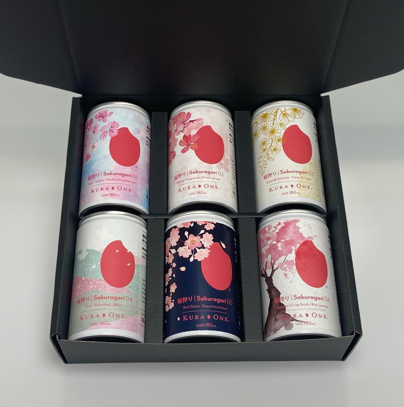 季語がコンセプトのシーズナルシリーズ！小容量アルミ缶日本酒 KURA ONE® 「桜狩りボックス」「花あかりボッ...