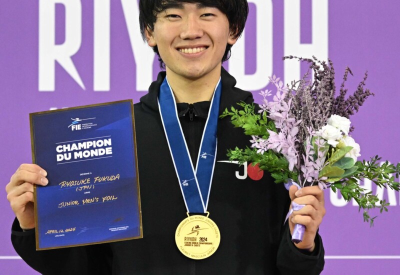 【フェンシング】男子フルーレ ジュニア世界選手権(サウジアラビア/リヤド)で福田亮介が金メダル獲得！