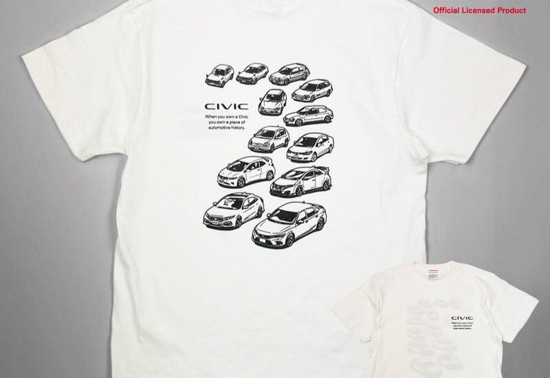 ●新発売● Honda シビックが大集合！シビック好きにはたまらない歴史を感じるTシャツ（4/23～）