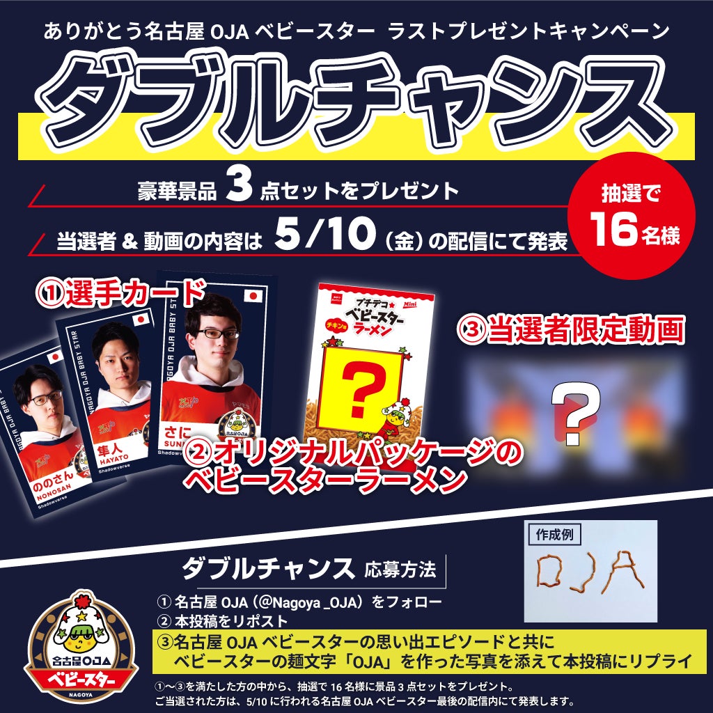 「ありがとう名古屋OJAベビースター」名古屋OJA カードゲーム部門、卒業イベントを開催！！