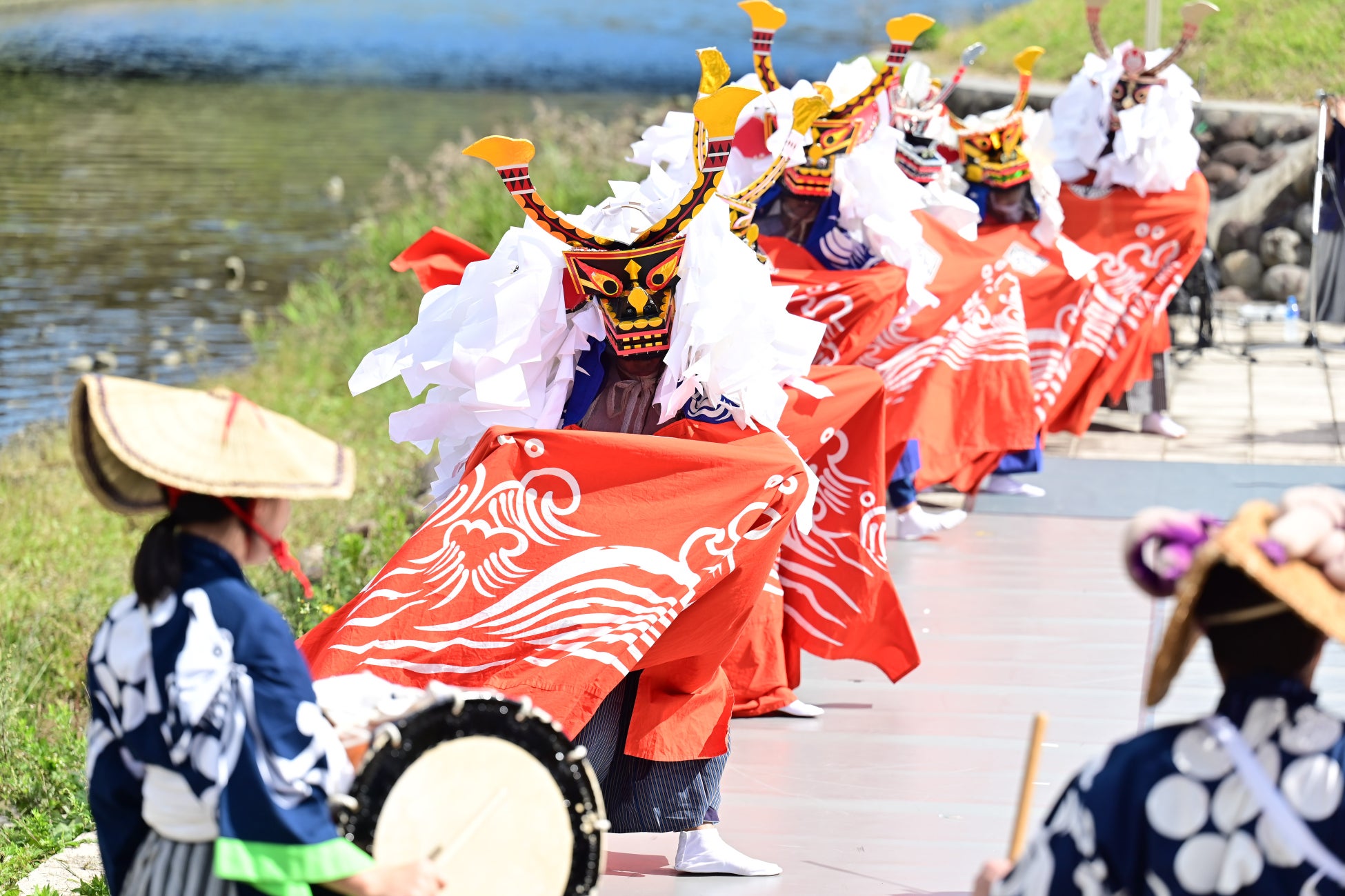 ▲ 花輪鹿子踊り（岩手県宮古市）-三陸芸能大発見サミット2023より-