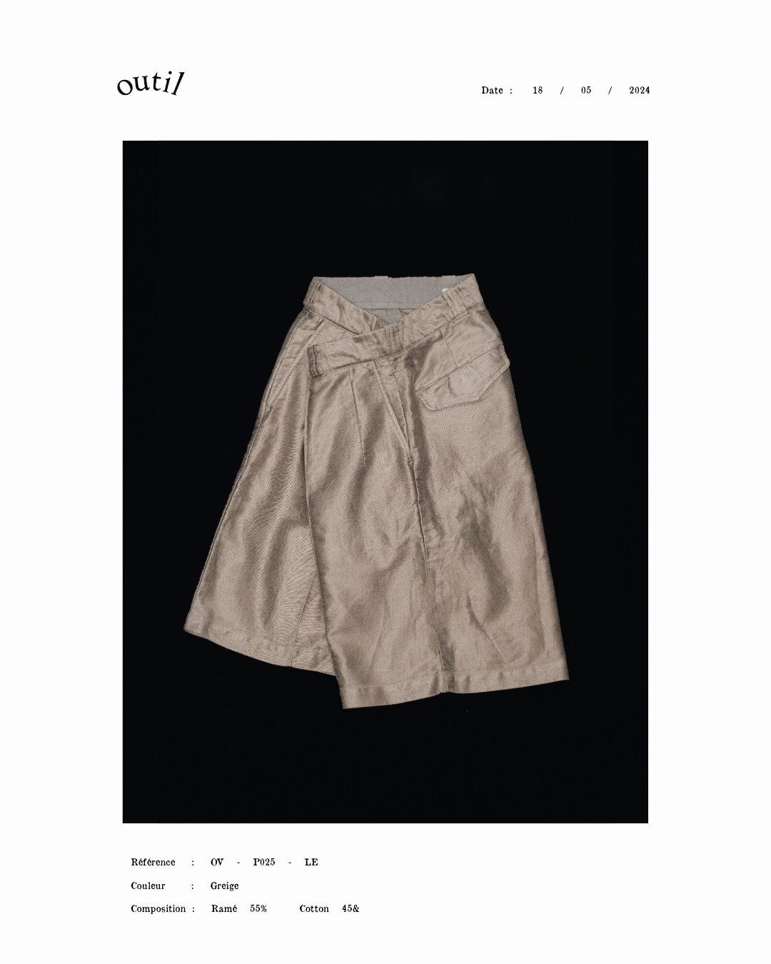 【L'ECHOPPE】outil ex short pants