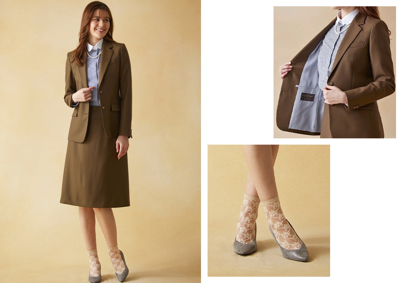 【Tabio(靴下屋) ×GINZA Global Style Ladies】自分らしいスタイルを楽しめる「新しいスーツ×靴下のコーディ...