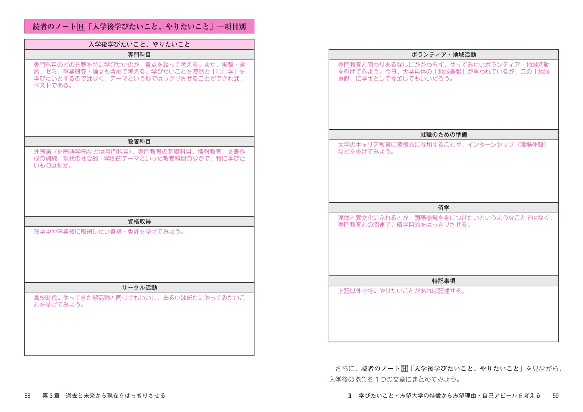 具体的に手を動かせる13の書き込みノートも用意