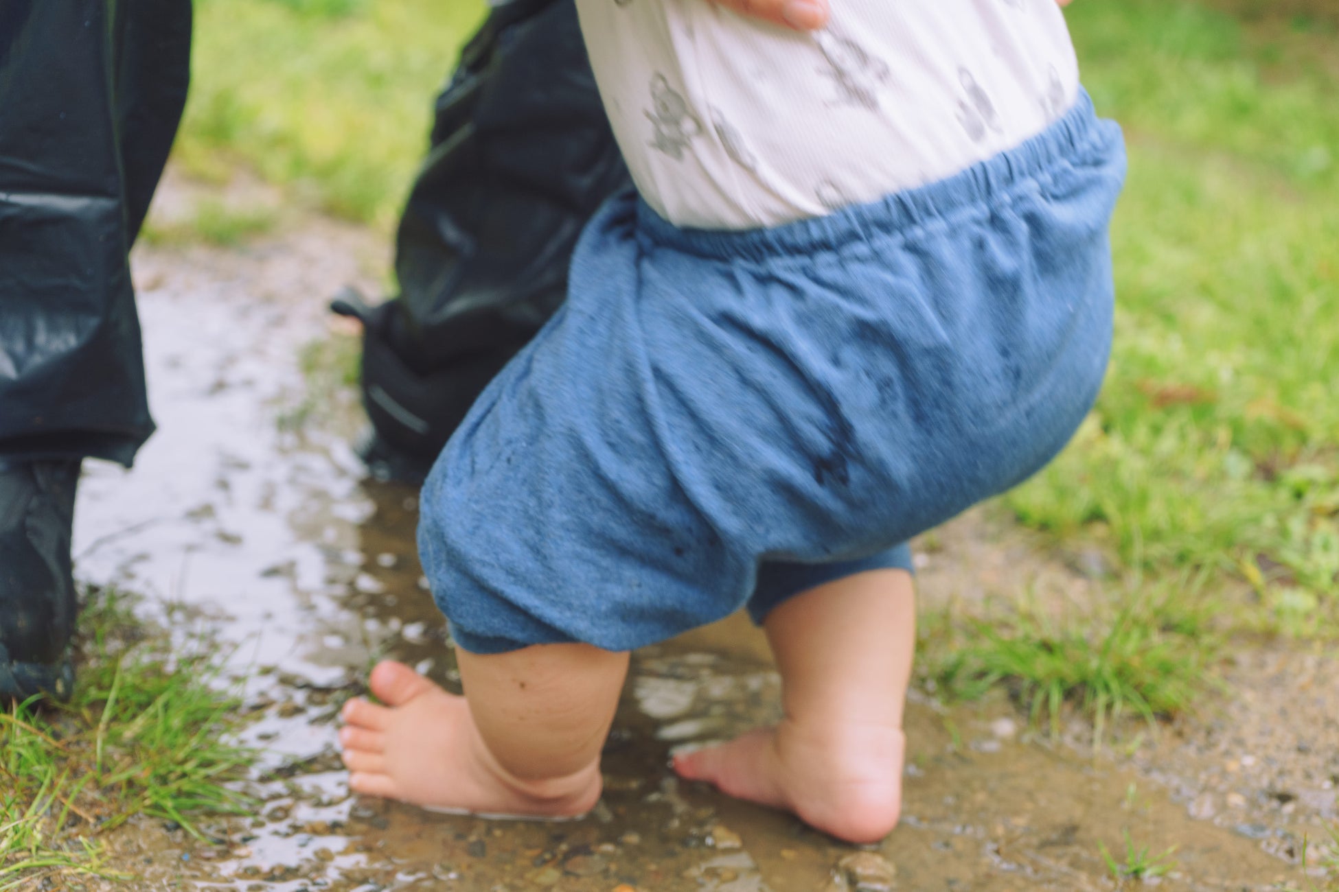 田んぼで自然遊び