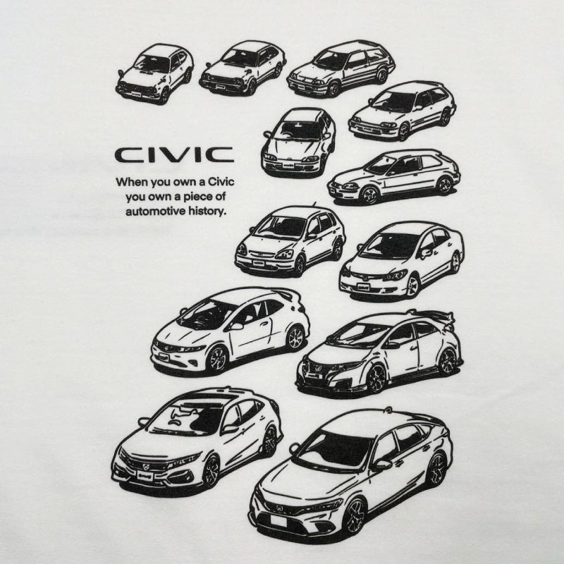Honda CIVIC がズラリ！なTシャツが成田空港に登場