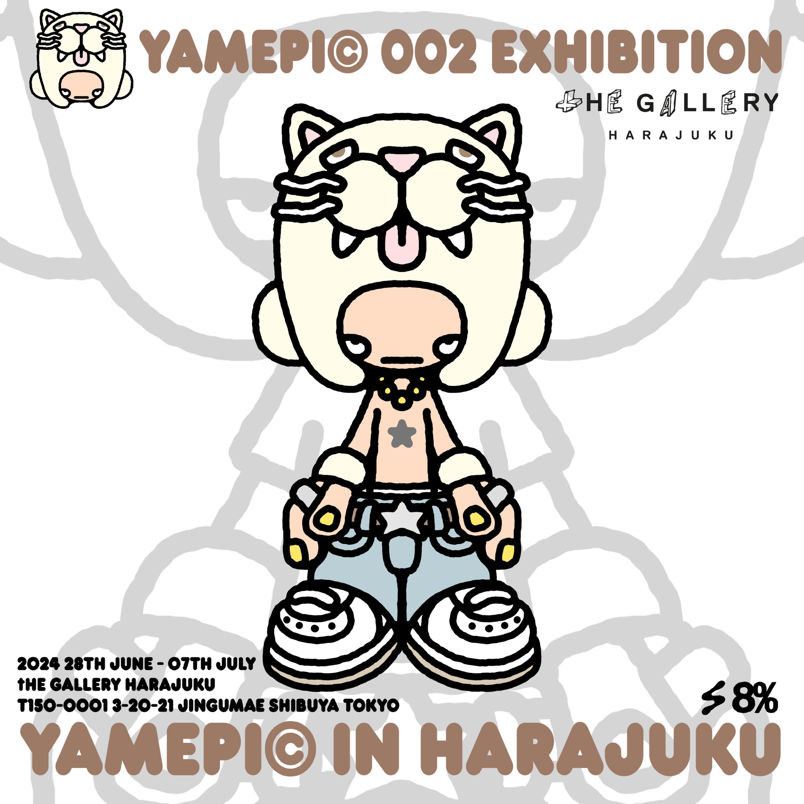 tHE GALLERY HARAJUKUにて、6月28日(金)より、YAMEPI©展覧会「002」を開催。