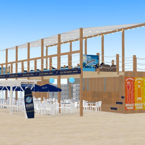 米国No.1クラフトビールBLUE MOONを楽しめるラグジュアリーな海の家「BRIGHT ZUSHI by BLUE MOON」が逗子海岸...