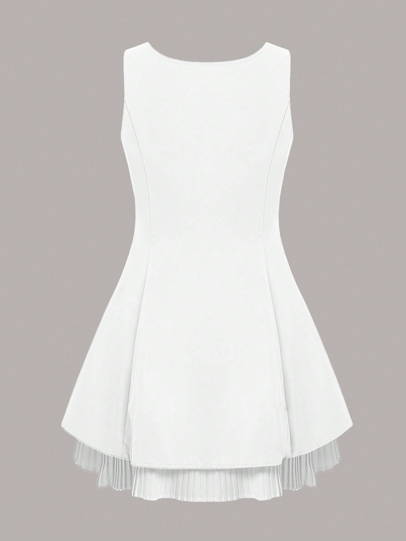 女性用カジュアルスリーブレス ブレザー ドレス ホワイト