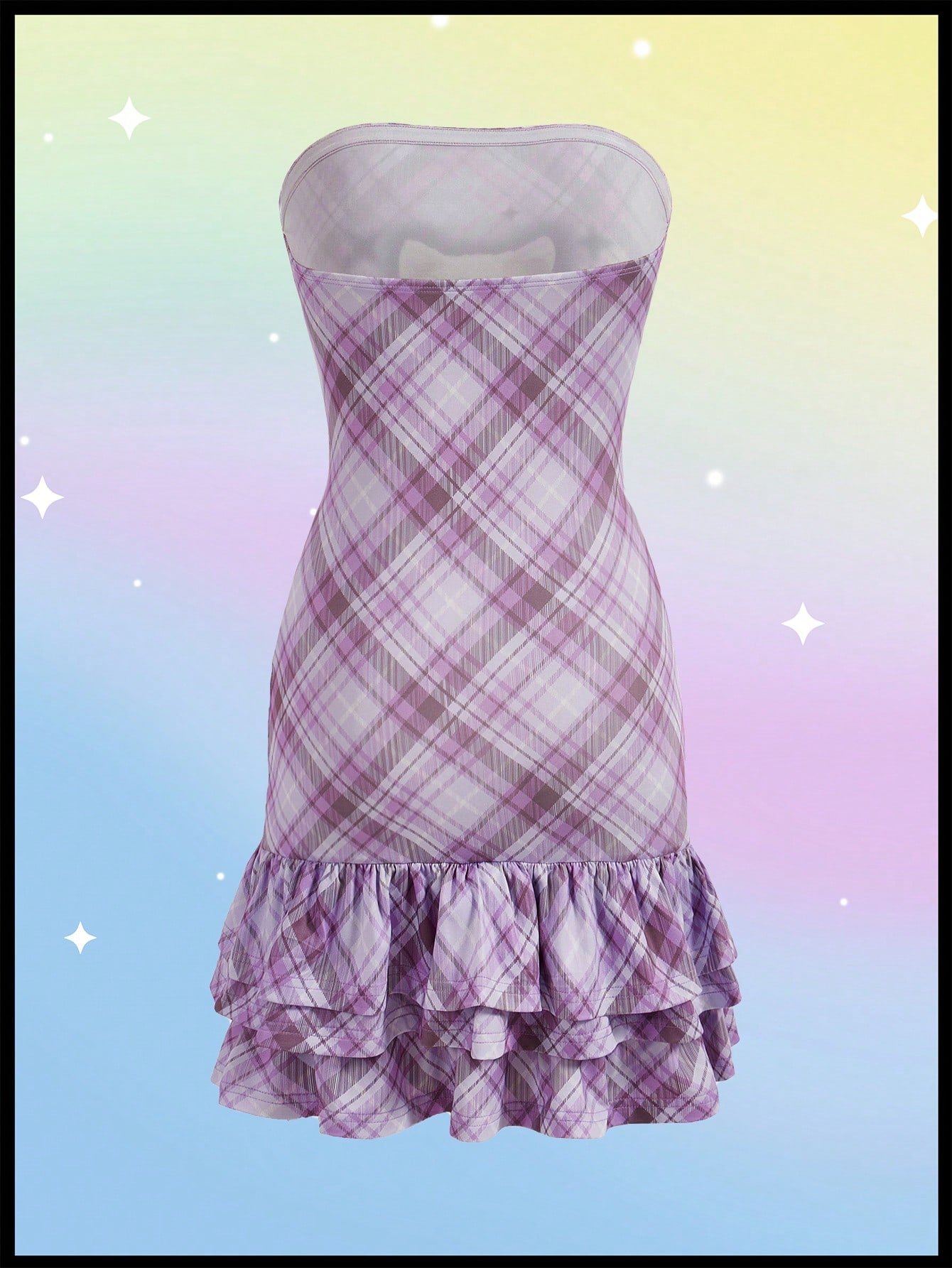 キュートな子供っぽいデザインのチューブトップ ドーパミンキャット タイトなウーマンズドレス