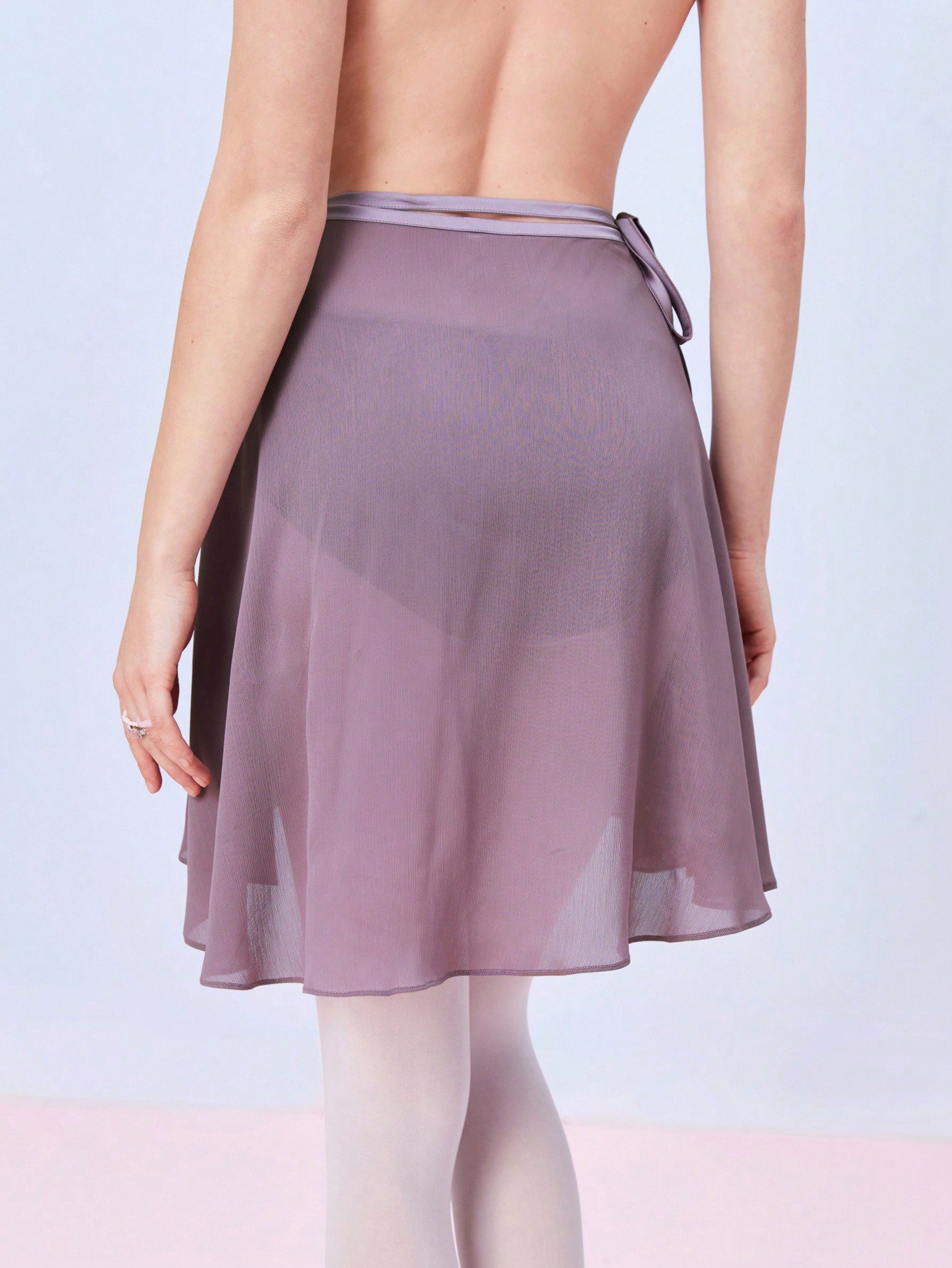 バレエインスパイア の ボウノットデザインの シースルーメッシュAラインワンピーススカート、夏用