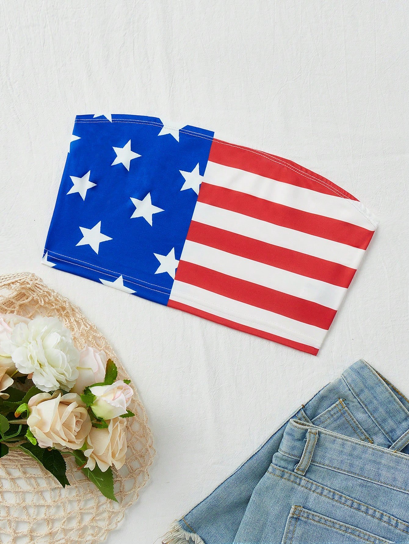 アメリカの国旗 7月4日 女性用タンクトップ インデペンデンス デー 印刷柄