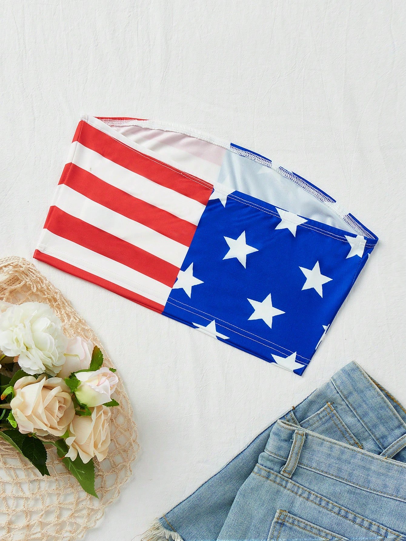 アメリカの国旗 7月4日 女性用タンクトップ インデペンデンス デー 印刷柄