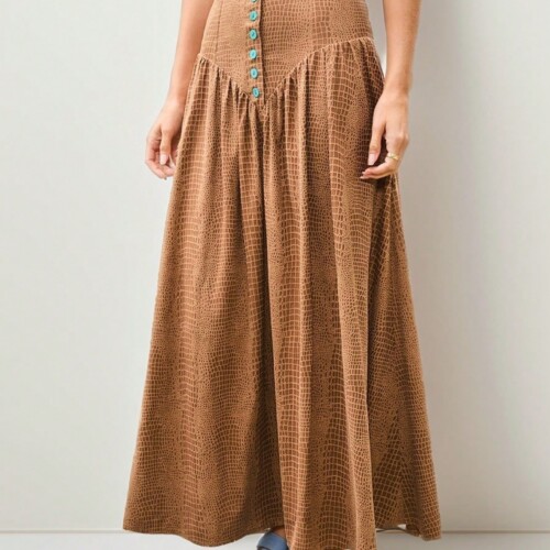 SHEIN Neu 女性用 ソリッドカラー シンプルな デイリー用 エーラインスカート