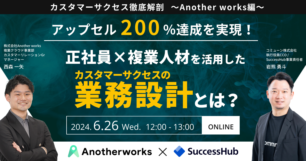 Another works、カスタマーサクセス業務効率化のためにSuccessHubを導入〜顧客支援時間を創出し顧客提供価値...