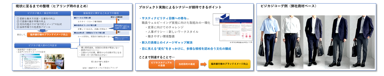 福井銀行「ビジネスカジュアル」実践への取り組みにメンズアパレルDCOLLECTIONがコンサルティング協力
