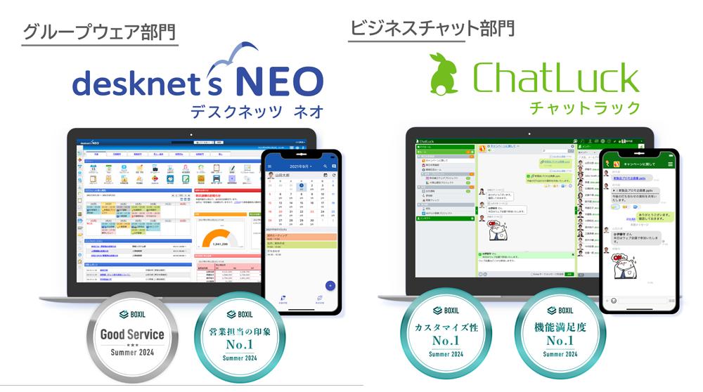 ネオジャパンが提供するグループウェア『desknet's NEO』・ビジネスチャット『ChatLuck』が「BOXIL SaaS AWAR...