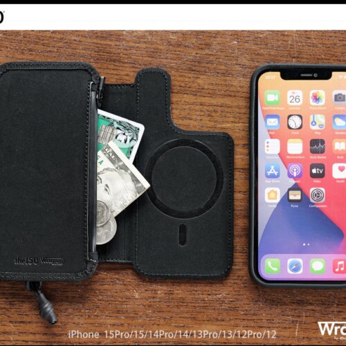 【新商品】キャッシュレス時代の財布一体型iPhoneケース「Wrapup」。スリムなのに一般的な手帳型ケースの5倍...