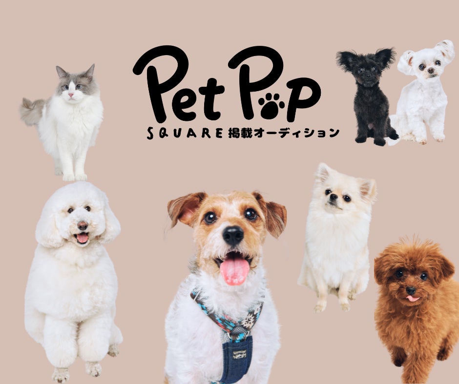 【大切なペットと雑誌に載れる夢のチャンス！】ペット&アーティストによる癒しマガジン雑誌「Pet Pop SQUARE...