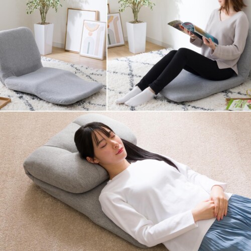 お昼寝も快適！ 肩から背中までサポートする “枕になるコンパクト座椅子” が新登場。