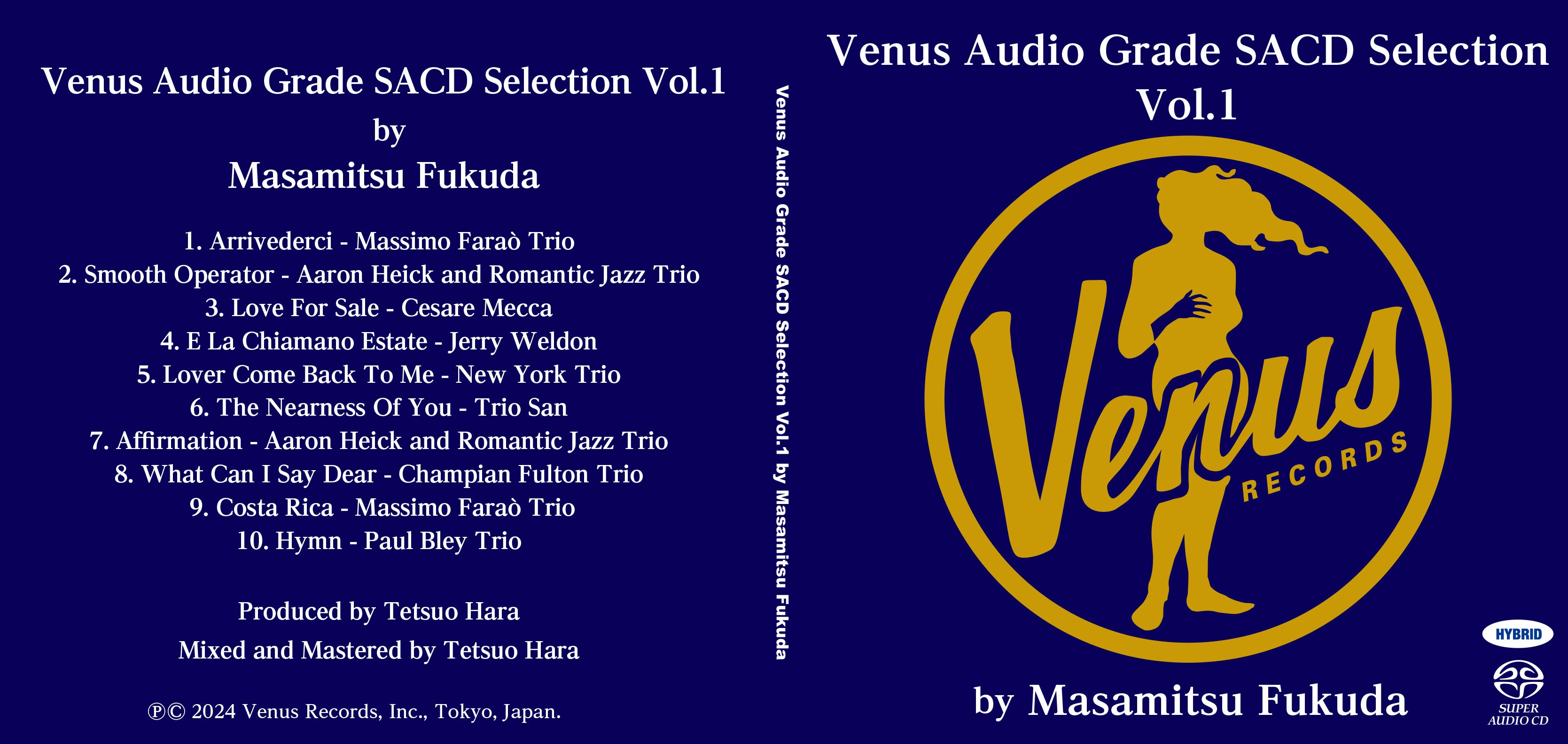 ジャズ専門レーベル「ヴィーナスレコード」と音元出版によるコラボ。優秀録音セレクションSACD 2024.6.22発売
