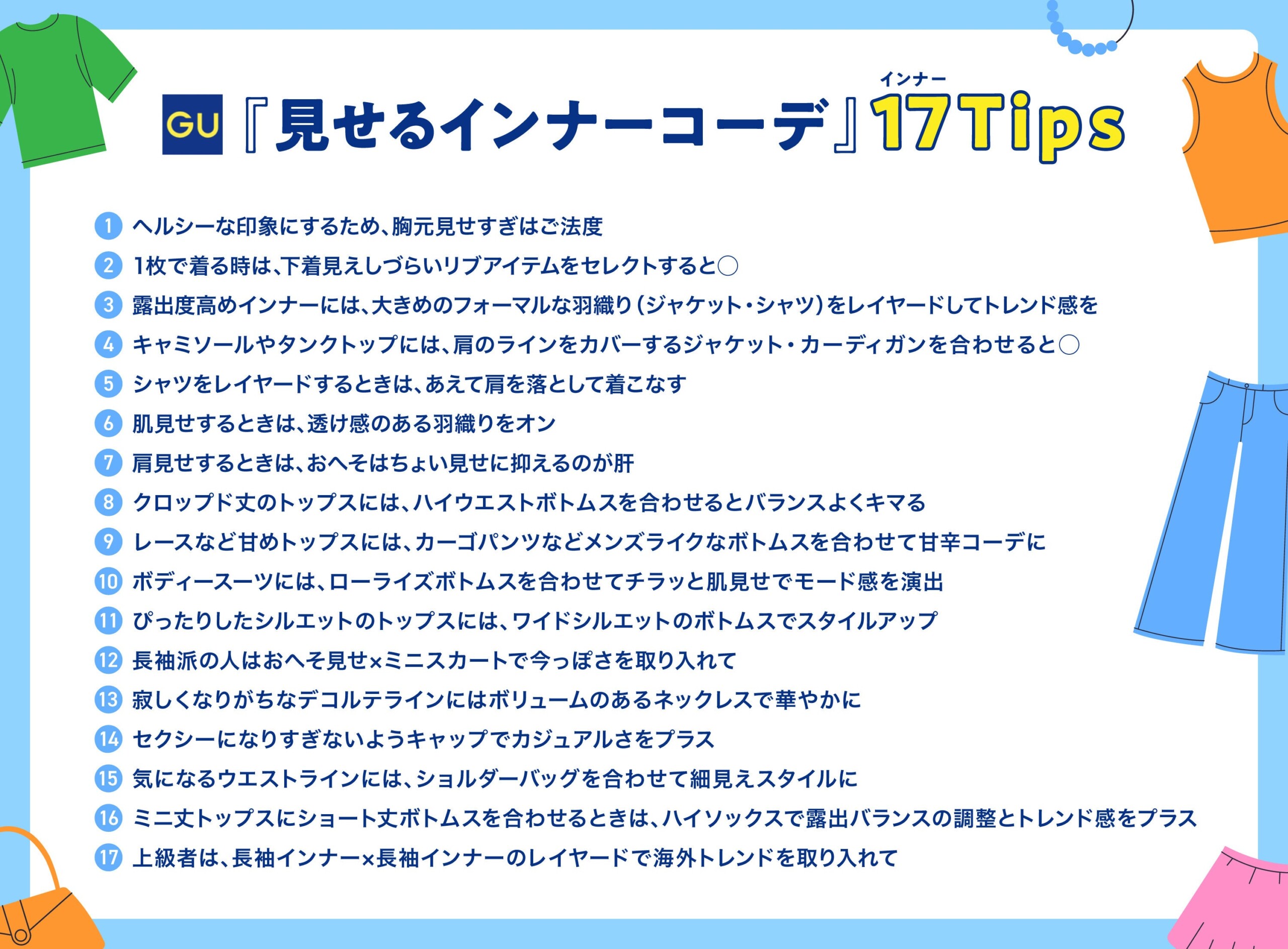 話題のトレンド『見せるインナーコーデ』“あり派”は85%以上！挑戦できない人・お悩みを抱える人たちにジーユ...