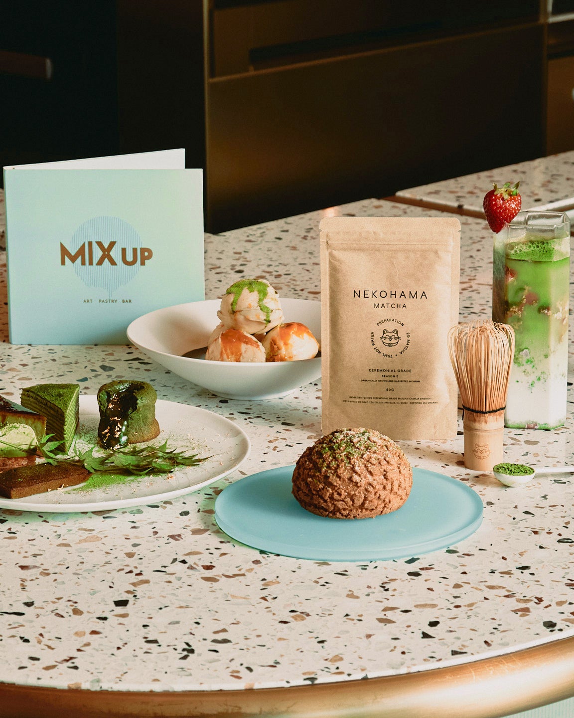 【W大阪】LA発の抹茶ブランドとのコラボカフェ「NEKOHAMA Matcha Café @MIXup」 2024年8月1日（木）～ 9月30...